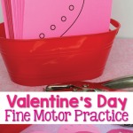 Valentine Fine Motor Cutting Practice