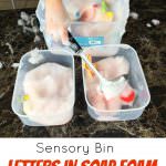 Letters In Soups Foam Sensory Bin